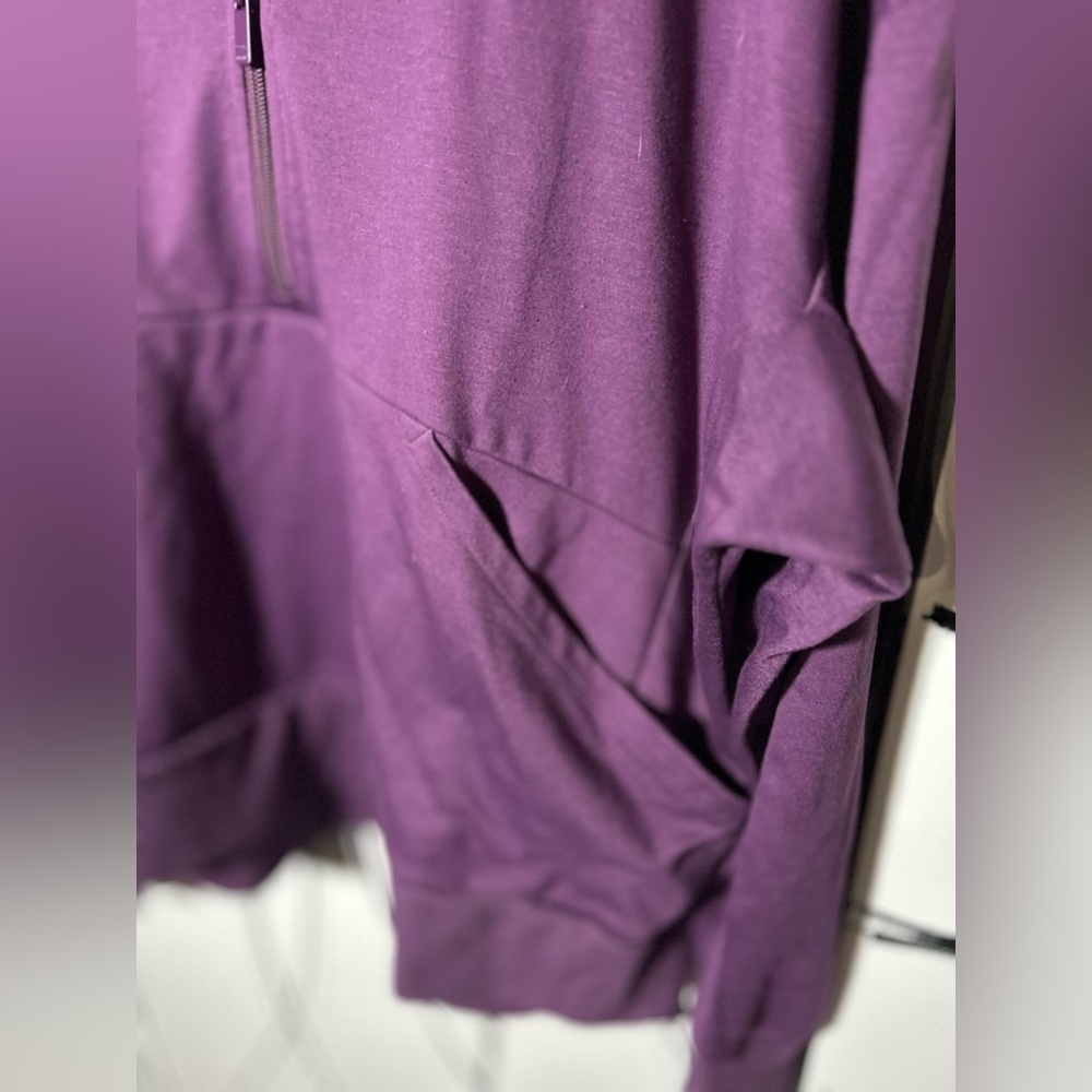 All In Motion Pullover Half Zip Purple Hoodie with Pockets, Womens XXL - Picture 4 of 8